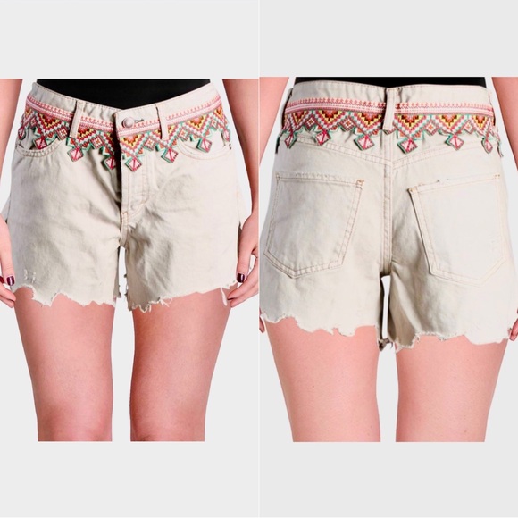 NWOT - FREE PEOPLE / WE THE FREE Borderline Cut-Off Denim Shorts - Picture 9 of 9